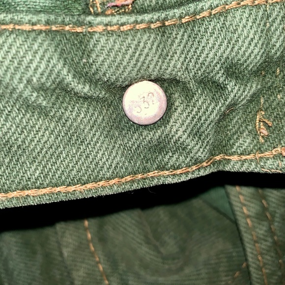 Vintage Levi 521 jeans in “forest green” 80s, early 90s very rare - Picture 5 of 7